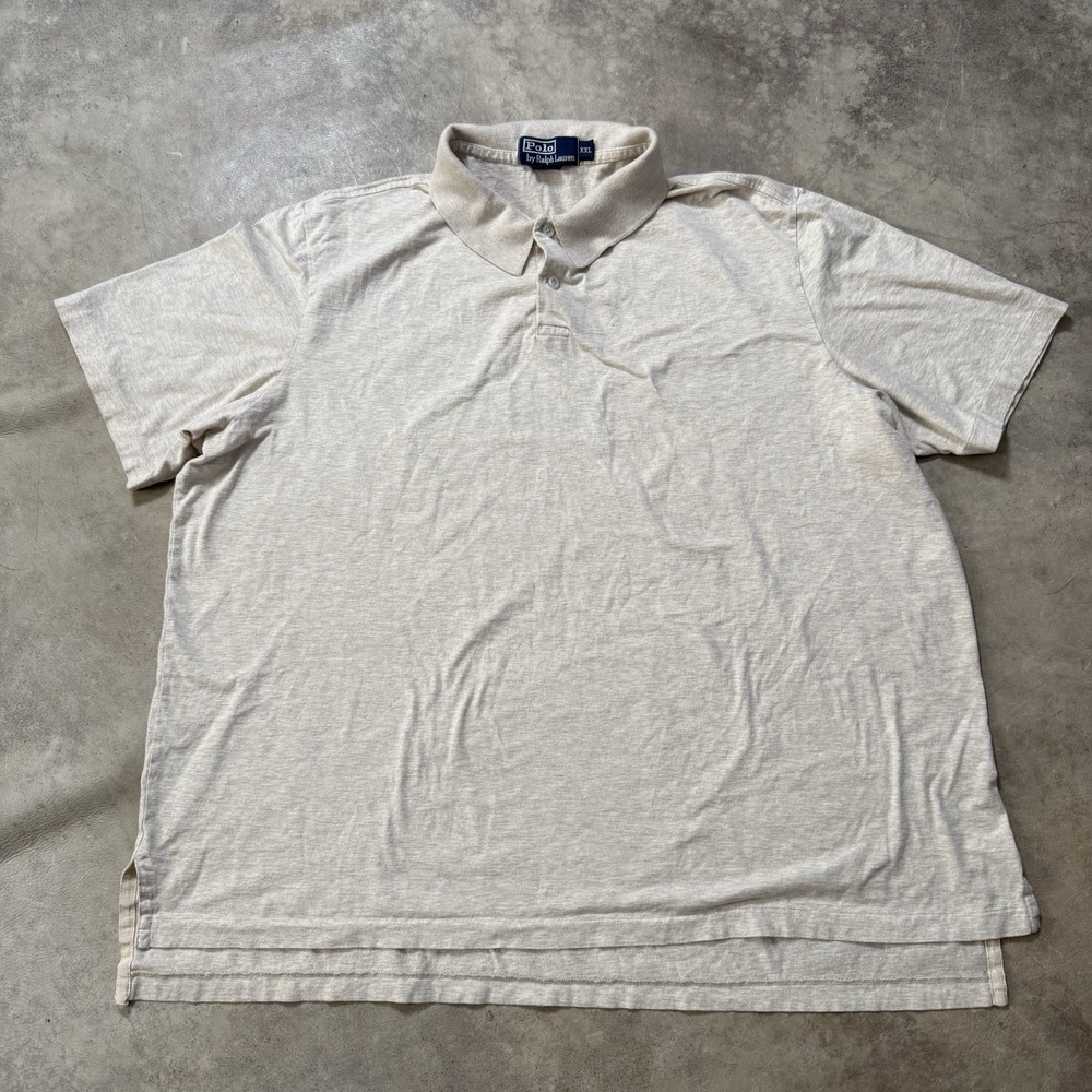 Polo Ralph Lauren Polo Shirt Mens Size XXL Beige‎ 100% Pima Cotton Casual